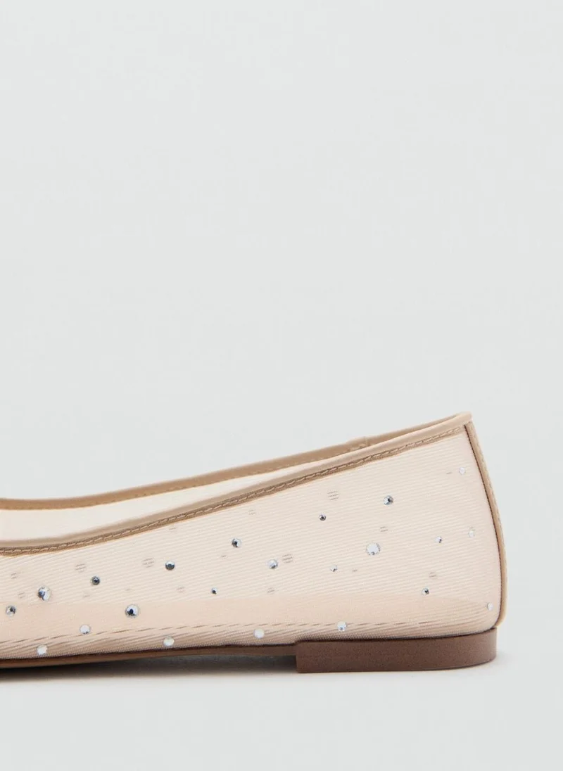 MANGO  Rhinestone ballet flats for Women | Best Price UAE
